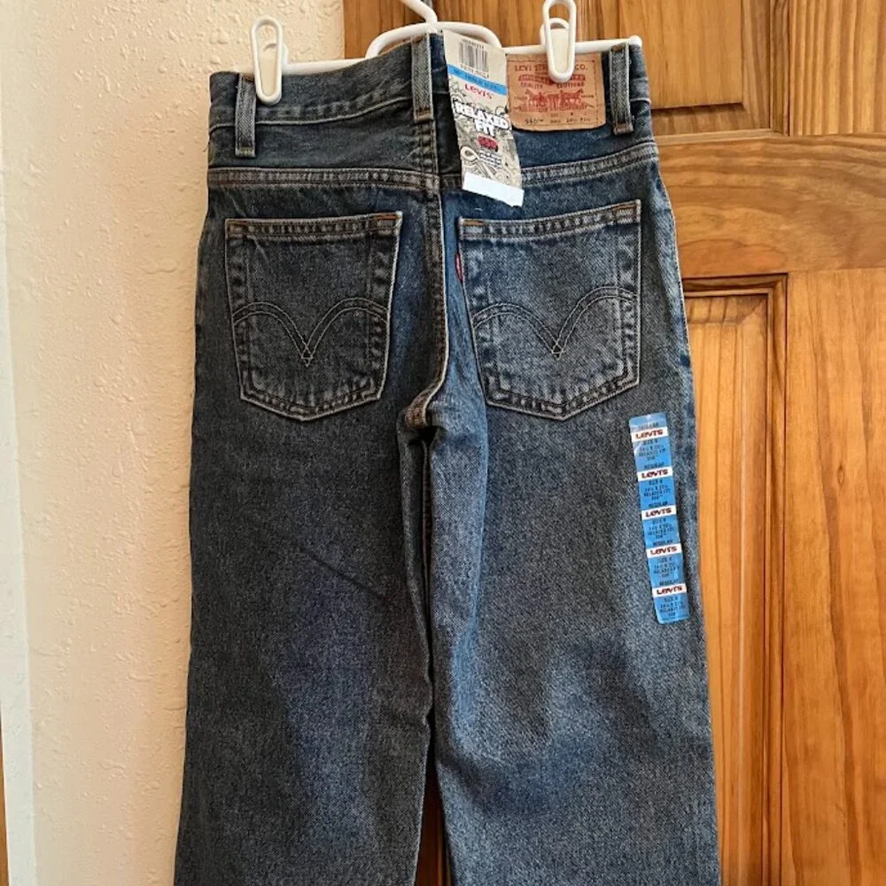 Levi's Relaxed Fit 550 Denim Jeans, Boys 9 Reg. W 24 1/2 x L 23 1/2, New